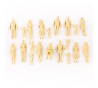 Milageto 20 Piezas Figuras para Trenes de Modelismo sin Pintar Plástico Variedad de Útiles para Paisajismo Proyectos Manuales Ambientes