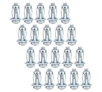 Milageto 20x Tuercas Jack para Tornillo de Pétalo de Metal Tacos Largos Cortos Anclajes de Pared Hueca Anclajes de Tornillo Tapones de Expansión para, 4x20mm