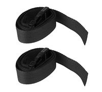 Milageto 2pcs Correas de Correas de Carro para Golf Fuertes con Clips de Liberación Rápida 250x2.5cm, Negro