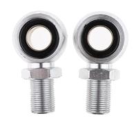 Milageto 2x Adaptador de Horquilla para Amortiguador de Motocicleta/scooter, Extremo Tipo O de 14 Mm, Plateado