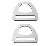 Milageto 2X Hebilla del arnés de Mascotas, Hardware, reemplazo Profesional de Servicio Pesado, Hebilla Triangular de Acero Inoxidable,