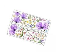 Milageto 2X Pegatinas de Pared con Diseño de Mariposas Y Flores, Calcomanías para Pared, Fondo de Sofá, Murales de Arte de Pared de PVC para