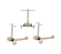 Milageto 3 mini scooters decorativos, divertidos y móviles, para hacer tú mismo, accesorios realistas para casa de muñecas, scooters en miniatura, juguete para