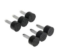 Milageto 3 Pares Reemplazo de Tapas Universales Protectores de Plástico Accesorios Imprescindibles de Aleación Adecuado para Mujeres Y Restauración, Negro, 9x6mm