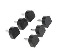 Milageto 3 Pares Reemplazo de Tapas Universales Protectores de Plástico Accesorios Imprescindibles de Aleación Adecuado para Mujeres Y Restauración, Negro, 10.5x12.5mm
