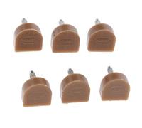 Milageto 3 Pares Reemplazo de Tapas Universales Protectores de Plástico Accesorios Imprescindibles de Aleación Adecuado para Mujeres Y Restauración, Albaricoque, 14x14mm