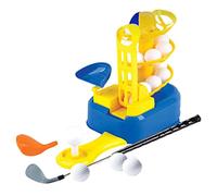 Milageto 3 Piezas Máquina Lanzamiento Pelotas de Golf para Práctica Bateo con Pedal Automático Material Resistente para Niños Estudiantes Adultos Uso Depor, Amarillo Azul
