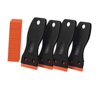 Milageto 4 cuchillos de limpieza para quitar etiquetas y calcomanías, herramienta portátil de mano para quitar pintura de pared, pegatinas y pegamento.