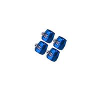 Milageto 4 Piezas Abrazaderas de para Tubo Conector de Tornillo Final de Aluminio Adecuadas para Reparación Automotriz Instalación de Líneas de, Azul AN6