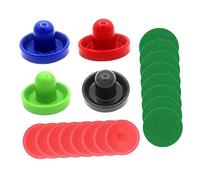 Milageto 4 Piezas Empujadores de Aire Hockey Paletas Discos Manijas Accesorios Repuesto Protección de Superficie Adecuados para Actividades Familiares Juegos D, Estilo E