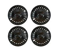 Milageto 4 Piezas Tapacubos Tapa Rueda | Acabado Brillante, Cubiertas Rueda 12 Pulgadas, Ligero, Embellecedor, para Ruedas, Coches, Negro