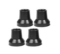 Milageto 4x Puntas de muleta Puntas de bastón Mejoradas Espesadas Antideslizante Reforzado Heavy Duty Muleta Pies Gorra para bastones de senderismo Bastones, Agujero negro de 16 mm.