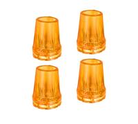 Milageto 4x Puntas de muleta Puntas de bastón Mejoradas Espesadas Antideslizante Reforzado Heavy Duty Muleta Pies Gorra para bastones de senderismo Bastones, Agujero amarillo de 28 mm
