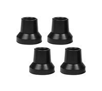Milageto 4x Puntas de muleta Puntas de bastón Mejoradas Espesadas Antideslizante Reforzado Heavy Duty Muleta Pies Gorra para bastones de senderismo Bastones, Agujero negro de 14 mm
