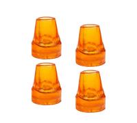 Milageto 4x Puntas de muleta Puntas de bastón Mejoradas Espesadas Antideslizante Reforzado Heavy Duty Muleta Pies Gorra para bastones de senderismo Bastones, Agujero amarillo de 19 mm