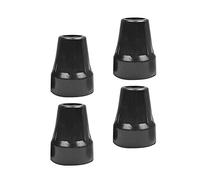 Milageto 4x Puntas de muleta Puntas de bastón Mejoradas Espesadas Antideslizante Reforzado Heavy Duty Muleta Pies Gorra para bastones de senderismo Bastones, Agujero negro de 22 mm