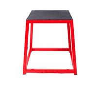 Milageto 5 Piezas Caja Pliométrica Estable Caja Apilable de Entrenamiento 3 en 1 Bloque de Entrenamiento Escalonado para Gimnasio, Instalación Deportiva, Rojo, 90 Cm