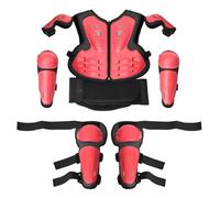 Milageto 5 Piezas Chaleco Protector Infantil Ajustable Protección Protectora Infantil Cobertura Completa Conjunto Protección Motocross para Adolescentes , Rosa , Talla Única Apto para 7-12 Años