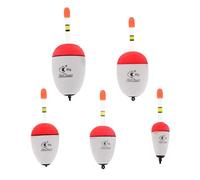 Milageto 5 Piezas Flotador de Pesca EVA Vertical No Absorbe Agua Fácil de Usar Adecuado para Pesca Nocturna de Roca, + Rojo, 10-50g