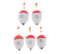 Milageto 5 Piezas Flotador de Pesca EVA Vertical No Absorbe Agua Fácil de Usar Adecuado para Pesca Nocturna de Roca, + Rojo, 60-100g