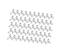 Milageto 50 Piezas Clips para de Cerca Abrazaderas Metálicas para Cables 3/8 Pulgada Aisladores de Varilla Redonda Robustos Herramientas de Acero
