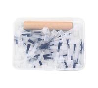 Milageto 50 piezas de cepillos de repuesto para esmalte de uñas, cepillos para polvos de inmersión líquidos, universales, profesionales, portátiles, fáciles de, Cabezal de Cepillo con Varilla