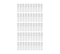 Milageto 50 tubos de bálsamo labial para mujeres y niñas, recargables, giratorios, redondos, para cosméticos, labial, bálsamo, para uso casero, Claro