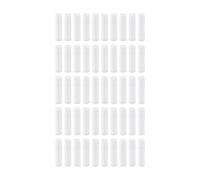 Milageto 50 tubos de bálsamo labial para mujeres y niñas, recargables, giratorios, redondos, para cosméticos, labial, bálsamo, para uso casero, Blanco