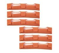 Milageto 6 bandas de sudor para cascos de seguridad, ligeras, para accesorios de, bandas de sudor suaves, forros para cascos de seguridad para, Rojo Naranja