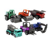 Milageto 6 Modelos de vehículos de ingeniería de aleación, Coches de Juguete de ingeniería Coloridos, excavadoras, Camiones mezcladores, Modelos de Juguete