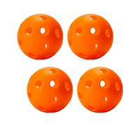 Milageto 6 Piezas Pelota Pickleball Interior TPE 26 Orificios Diseño Sin Uniones Adecuada para Jugar Y Participar en Competiciones en Ambientes Interiores, Naranja 4 Piezas
