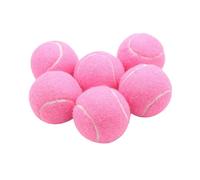 Milageto 6 Piezas Pelotas de Tenis Bolas de Entrenamiento Núcleo Suave Rebotante Material Goma Tela Adecuado para Ejercicios Deportivos Práctica de Tenis Activ, Rosa