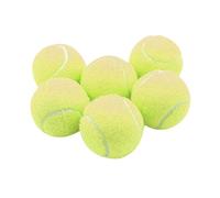 Milageto 6 Piezas Pelotas de Tenis Bolas de Entrenamiento Núcleo Suave Rebotante Material Goma Tela Adecuado para Ejercicios Deportivos Práctica de Tenis Activ, Amarillo