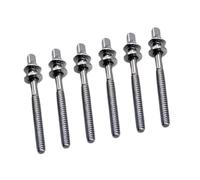 Milageto 6 Piezas Varillas de Tensión para Batería Tornillos para Tambor Accesorios Montaje Metal Firme Aptas para Restauración Prácticas Y Bandas Musicales, M5x45mm
