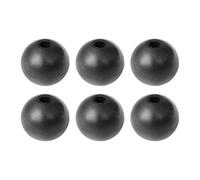 Milageto 6 topes de Bola para Cables de Gimnasio, Accesorios para poleas de Fitness, terminales de Cable de Alambre Negro, Piezas de reparación para máquinas, Grande