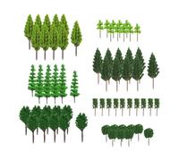 Milageto 70x Árboles Modelo Árboles en Miniatura Suministros Paisajismo Jardín en Miniatura Jardín Hadas Decoración Manualidades DIY Paisaje Ferroviario