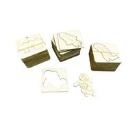 Milageto 72 Piezas Plantillas de Dibujo Plantillas de Pintura Plantillas de Arte Plantillas Reutilizables de Madera Función Educativa para Tarjetas Diarios, Plantillas de 72 Piezas