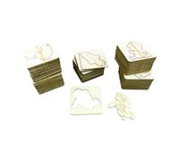 Milageto 72 Piezas Plantillas de Dibujo Plantillas de Pintura Plantillas de Arte Plantillas Reutilizables de Madera Función Educativa para Tarjetas Diarios, 120 Plantillas