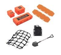 Milageto 8 Piezas Accesorios RC Crawler Maletero Duro Conjunto Equipaje Caja Depósito Disco Freno Repuesto Adecuados para Techo Y Mejora de Rea, Naranja