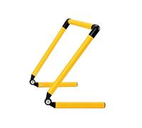 Milageto 9 Piezas Mini Valla Plegable Valla Desmontable Alta Visibilidad Obstáculo Pliométrico para Atletismo, Amarillo, 70CM【5-70cm Rango Ajustable】