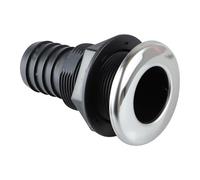 Milageto Accesorio pasacascos, reemplazo del Conector de desbordamiento de Drenaje, Accesorio pasacascos para Drenaje de Bomba de achique, RV, yate, Agua de, 7.45 X 3.9 X 3.9 Cm Negro