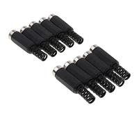 Milageto Adaptador de Conector Hembra para Toma de Corriente DC 5525 de 10 Piezas, 5,5 X 2,5 Mm, Color Negro