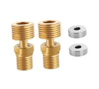 Milageto Adaptador de Grifo de Ducha de 2 Piezas, ángulo Ajustable de 360°, Montaje en Pared, Conector de latón, Accesorios para el hogar, Cubierta Plateada