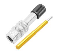 Milageto Adaptador de Válvula de Horquilla de Bicicleta con Superficie Anodizada Convertidor Robusto Extensor Ligero Ergonómico Y Resistente Al Óxido Fácil de, Plata