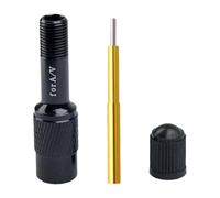 Milageto Adaptador de Válvula para Bomba de Horquilla Delantera Bicicleta Extensor de Aire para Amortiguador de Aleación de Aluminio para Reparación a, Negro