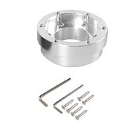 Milageto Adaptador de Volante Placa Modificadora para Accesorio de Aluminio para Modificación Pieza de Repuesto para Reparación Adecuado para, Plata