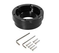Milageto Adaptador de Volante Placa Modificadora para Accesorio de Aluminio para Modificación Pieza de Repuesto para Reparación Adecuado para, Negro