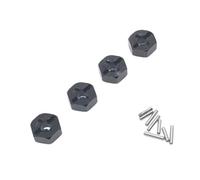 Milageto Adaptador Hexagonal para Rueda RC Cubo Hex Rueda Juego Conector Acoplador Extendido Pieza Actualización de Metal Ajuste para 144010 144001 1240, Negro