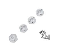 Milageto Adaptador Hexagonal para Rueda RC Cubo Hex Rueda Juego Conector Acoplador Extendido Pieza Actualización de Metal Ajuste para 144010 144001 1240, Plata
