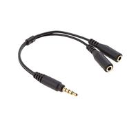 Milageto Adaptador Macho de 2,5 Mm a Hembra de 3,5 Mm Y Divisor de Micrófono de 3,5 Mm